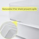 image 7 of Living and Home Open Cat Litter Box Easy Cleaning - White & Grey