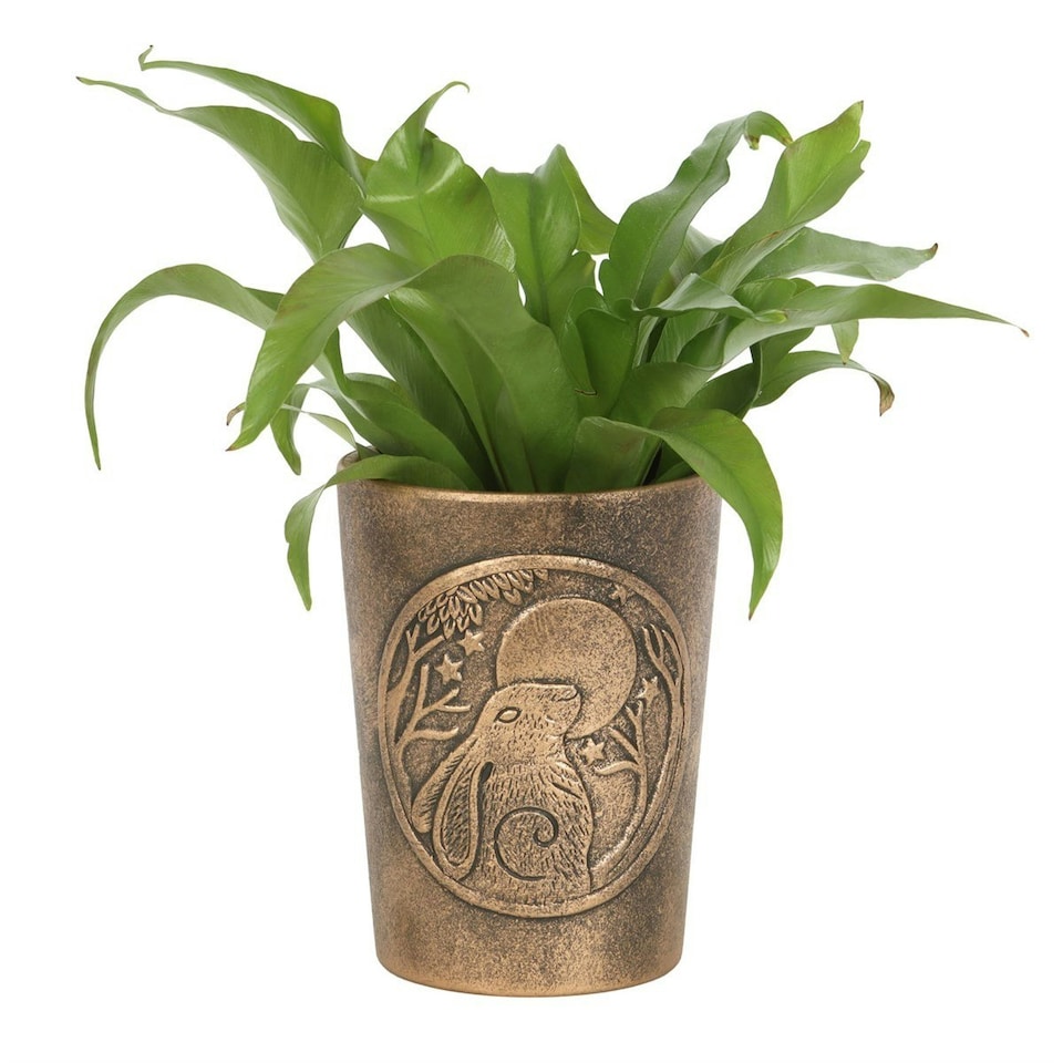 image 1 of Lisa Parker Moon Gazing Hare Terracotta Flower Pot - Bronze - One Size