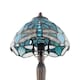 image 5 of Handmade Emerald Green Stained Glass 8 Inch Tiffany Lamp with Dragonfly Design | Green