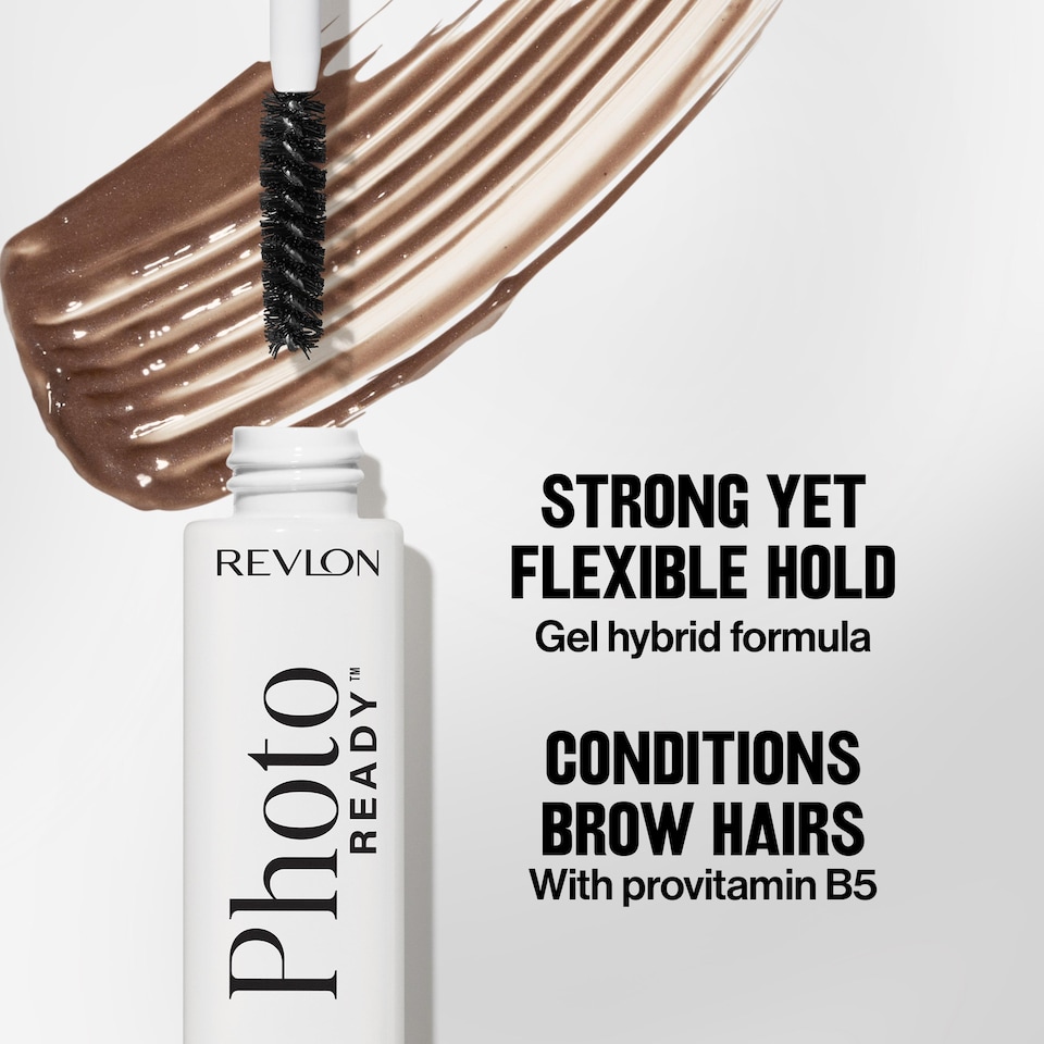 image 1 of Revlon Photoready Brow Gel, Dark Rich Brown Tinted Eye Makeup Grooming Mascara