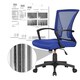 image 4 of Yaheetech Ergonomic Mesh Office Chair Mid-Back 360° Rolling Casters | Blue
