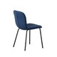 image 4 of Set of 6 Teddy Faux Fur Stitched Design Dining Chairs Blue Bella by MCC