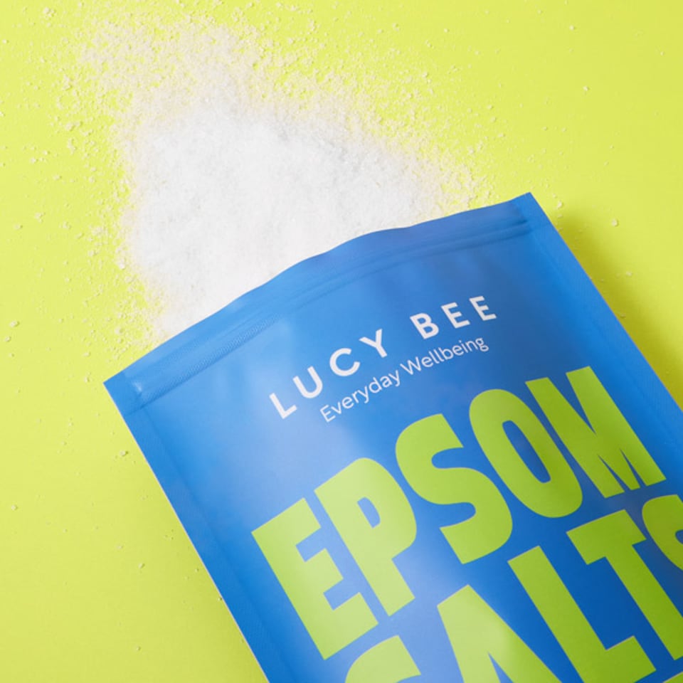image 1 of Lucy Bee Pure Epsom Bath Salts Relaxing Muscle Bath & Foot Soak 1kg