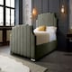 image 3 of Nelson Plush Grey Double Bed Frame - Grey