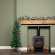 image 8 of 4ft (1.2m) Green Artificial Pencil Christmas Tree With Green Metal Stand and 168 Tips