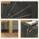 image 5 of HOMCOM Sideboard Storage Cupboard with Metal Legs for Living Room, Black Black | Gold