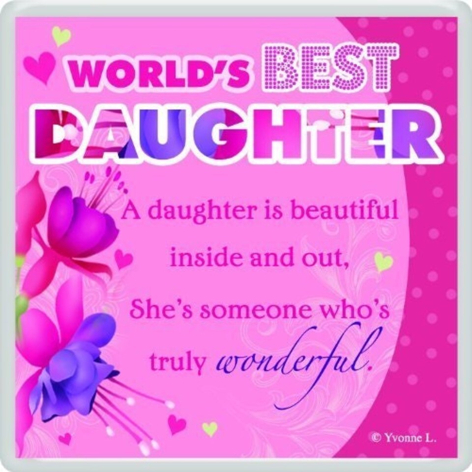 image 1 of World's Best Daughter Sentimental Magnet Birthday, Christmas Gift