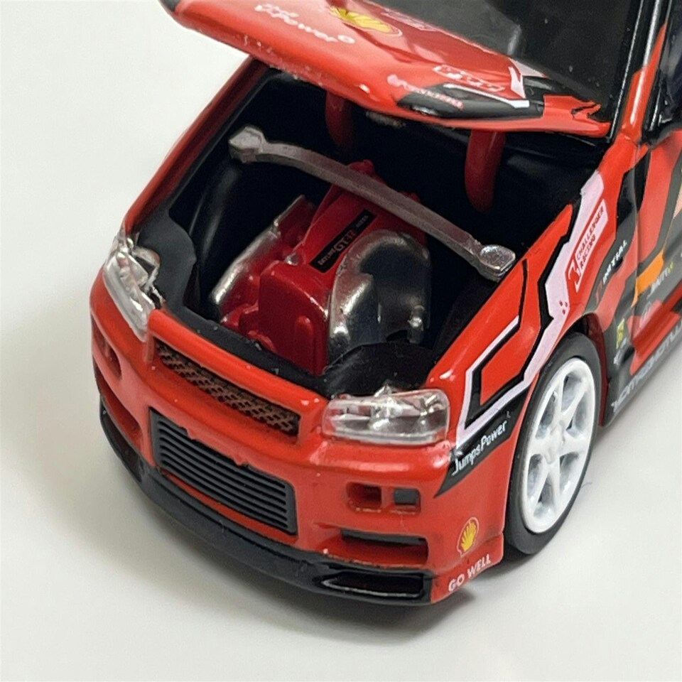 image 1 of Nissan Shell Valino Stagea R34 Pluto MOK Driftagea 34 1:64 Pop Race PR640038