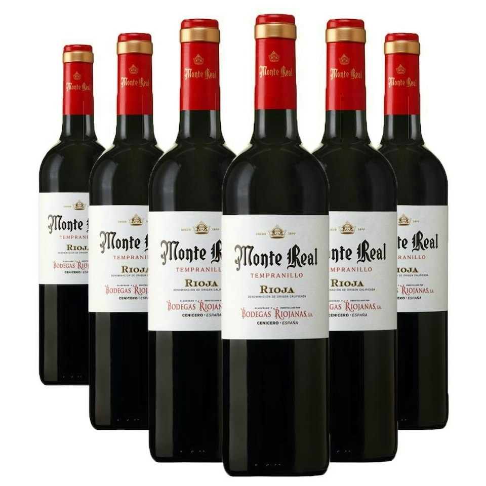 Case of 6 Monte Real Tempranillo 75cl Red Wine