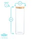 image 3 of Argon Tableware Scandi Glass Storage Jars with Wooden Lids - 2 Litre - Pack of 3