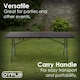 image 4 of Oypla 6ft Folding Rattan Trestle Table Heavy Duty Catering Garden Party 1.8m Black