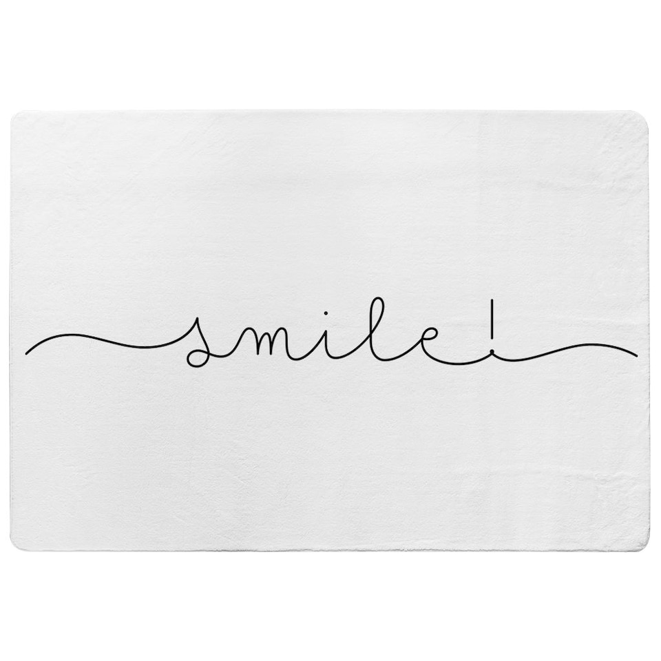 image 1 of Text Smile (Rug) White | M