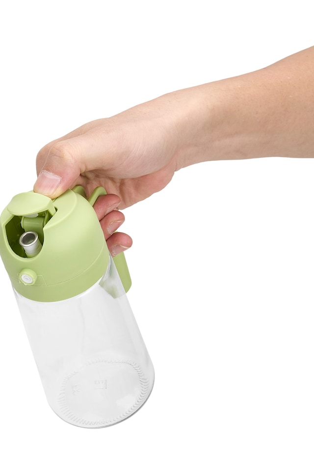 image 1 of Living and Home 2-in-1 Glass Oil Sprayer & Dispenser,Green,470ml | Green