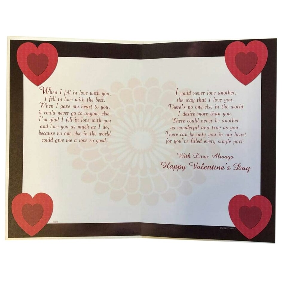 image 1 of Man In My Life Sentimental Verse Love Double Heart Valentine's Day Card