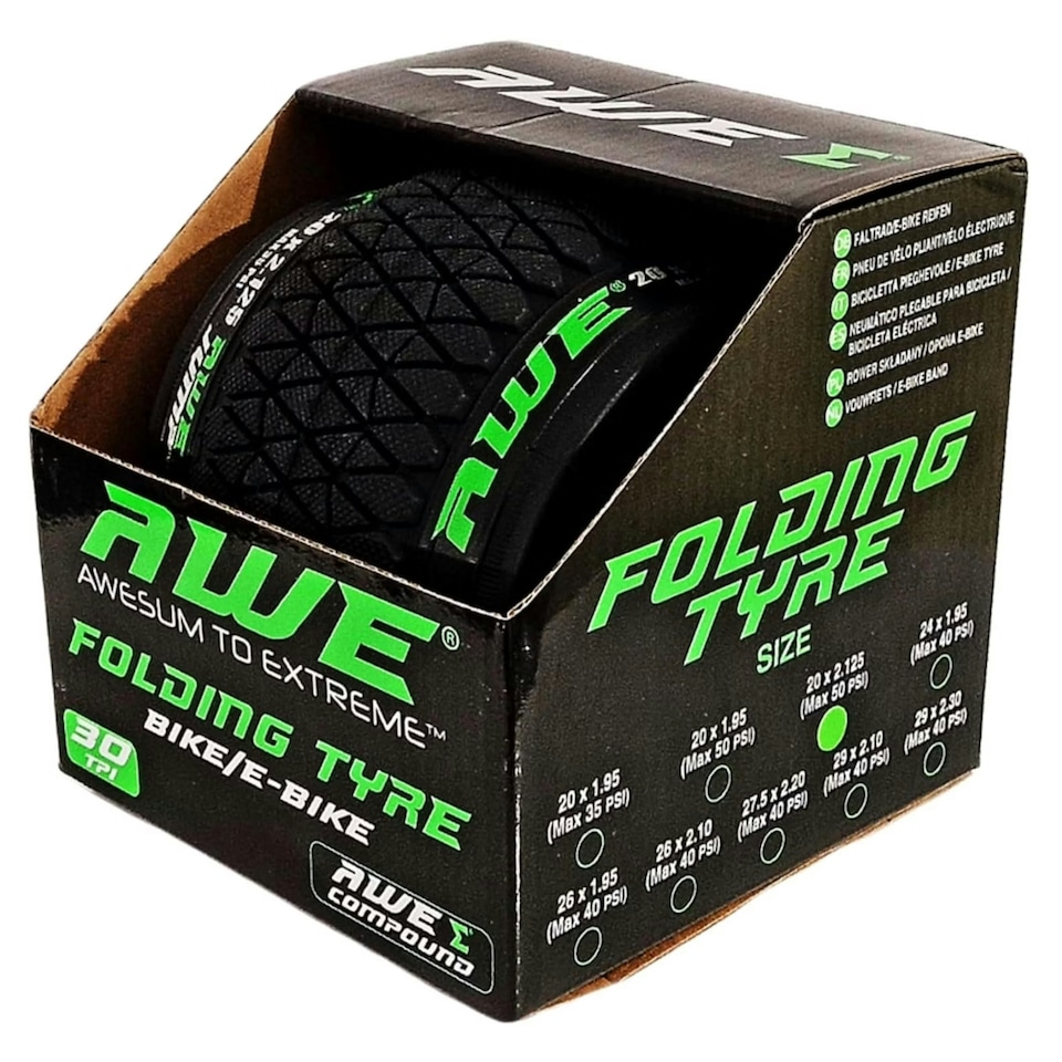 image 1 of AWE AWEJump BMX Bike/E-Bike Folding Tyre 20" x 2.125" Tyre 30 TPI