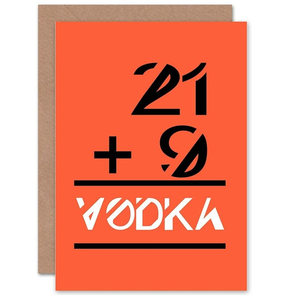 image 1 of Funny Maths 30 Equals Vodka Funny 30th Birthday Card