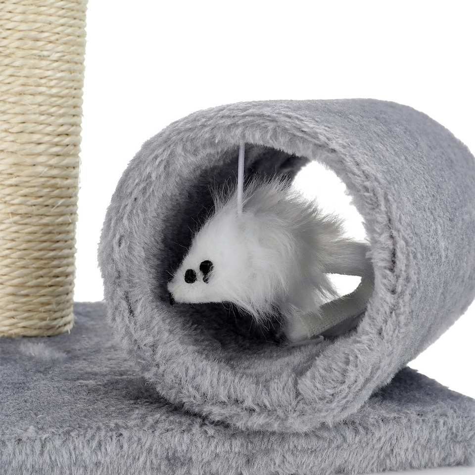 image 1 of Living and Home Cat Scratching Post with Toys and Tunnel