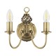 image 2 of Set of 2 Barley Twist - Antique Brass Wall Lights Bronze