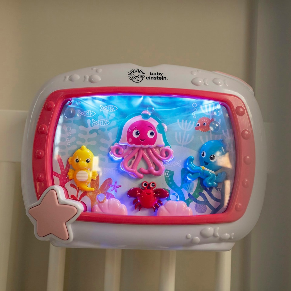 image 1 of Baby Einstein Sea Dreams Soother Musical Crib Toy Pink Suitable From Birth