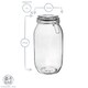 image 3 of Argon Tableware Glass Storage Jars with Heart Labels - 2L - Clear - Pack of 6
