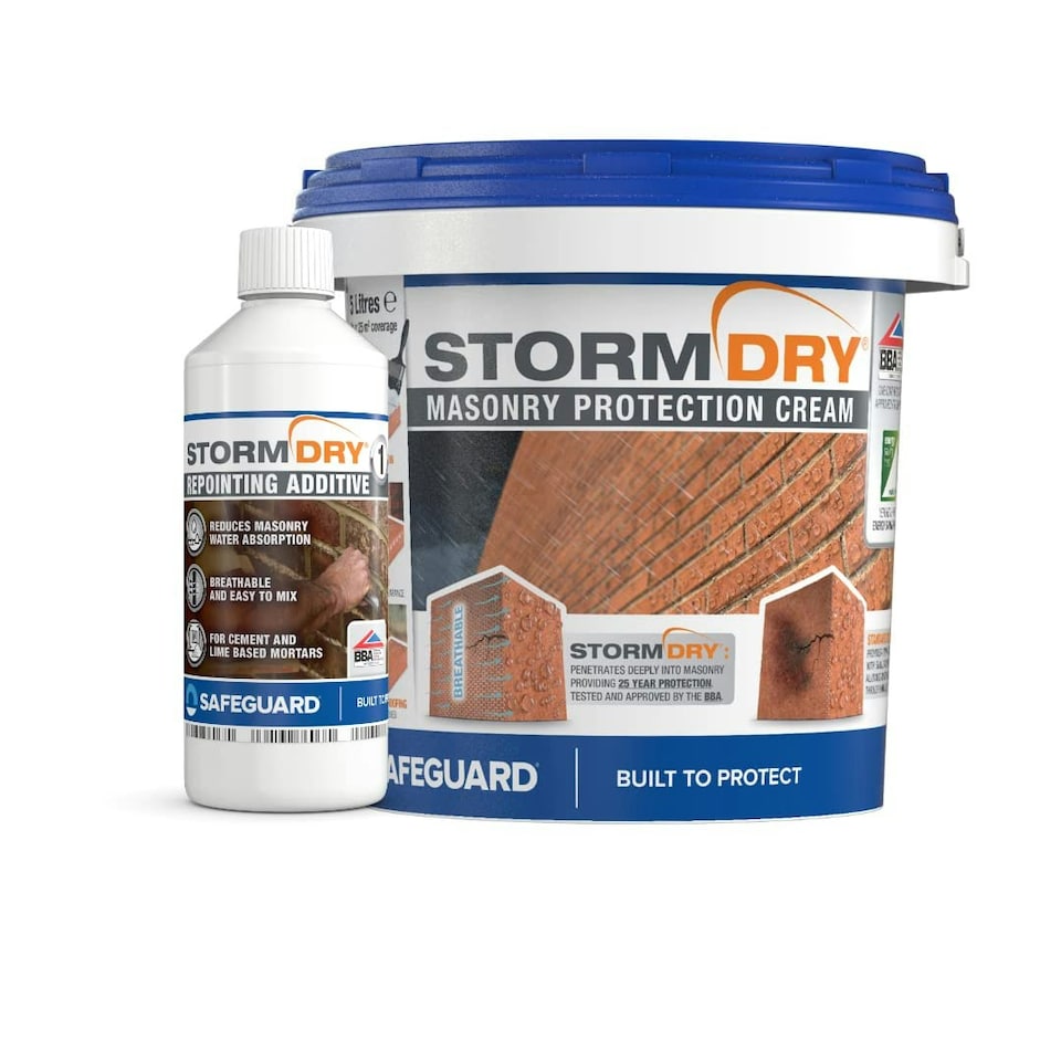 image 1 of Stormdry Masonry Waterproofing Cream 5L + Stormdry Repointing Additive I