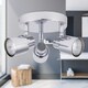 image 8 of Pair of Chrome 3 Light IP44 Bathroom Round Spotlight Plates | Chrome | 2