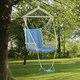 image 2 of Outsunny Garden Hammock w/ Footrest Armrest Swing Seat Hanging Blue