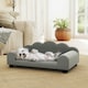 image 8 of Dog Sofa Bed, Cat Sofa with Backrest, Armrest, for Small Dogs, Grey | Grey | One Size