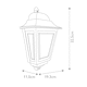 image 2 of Deco Lane 1 Light Half Outdoor Wall Lantern Bronze IP44