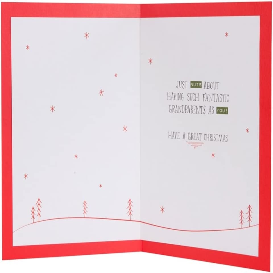 image 1 of Hallmark Medium Christmas Wish for Grandma and Grandad Cute Embossed Illustration Card