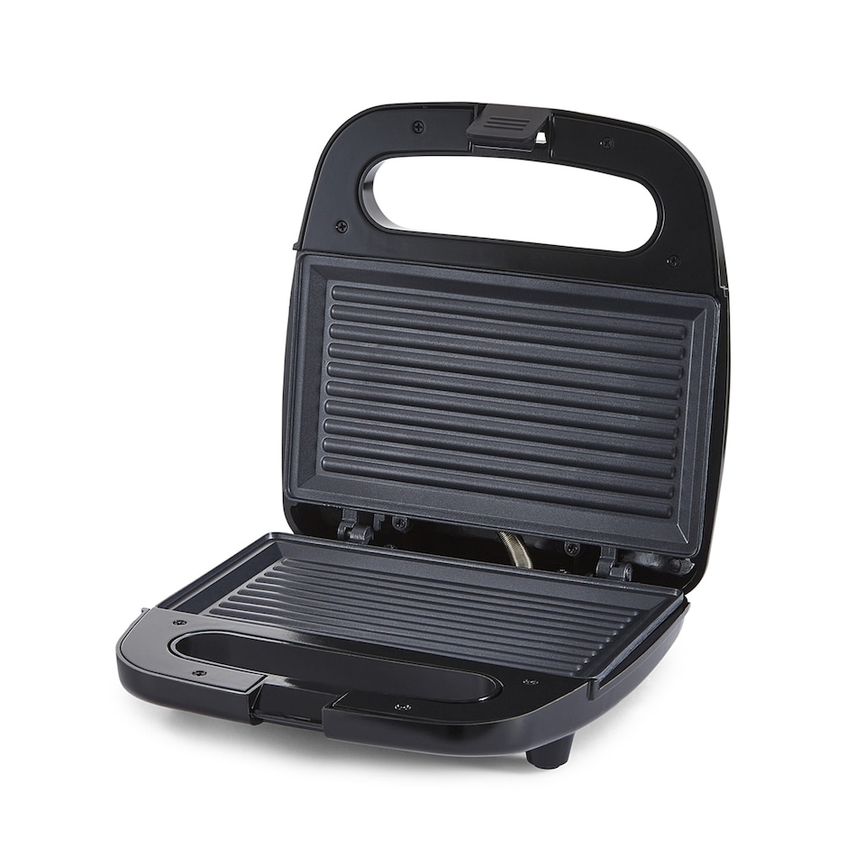 image 1 of GEEPAS Panini 2-Slice Sandwich Toasting Press & Grill 750W - Black