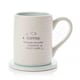 image 2 of Widdop Love Life Mug & Coaster Set - Monday Coffee | Blue | White | 2