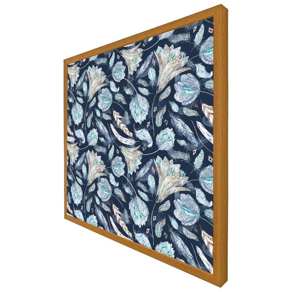 image 1 of Boho chic indigo pattern (Picture Frame) Brown | S