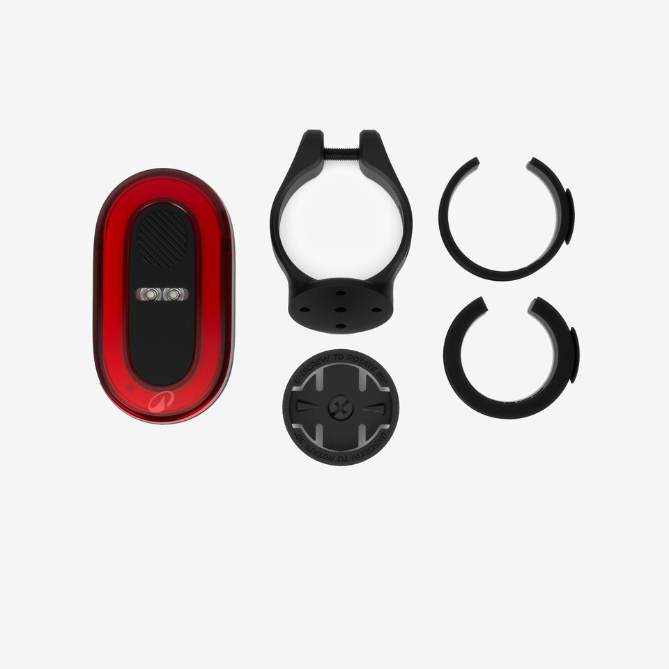 image 1 of Decathlon Powerful USB rechargeable bike lighting kit ST930 with deceleration sensor.