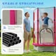 image 3 of AIYAPLAY 4.6FT Kids Trampoline with Safety Enclosure Net | Pink | Pink