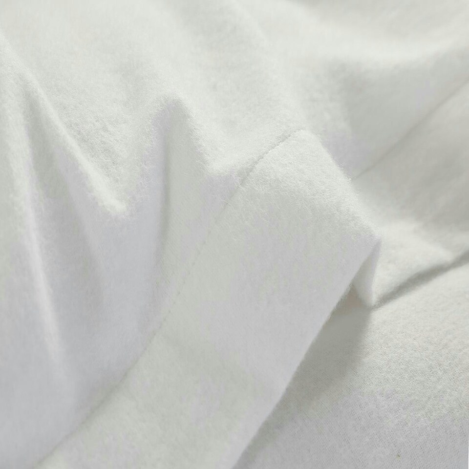 image 1 of Plain Dye Flannelette White Single Sheet Set