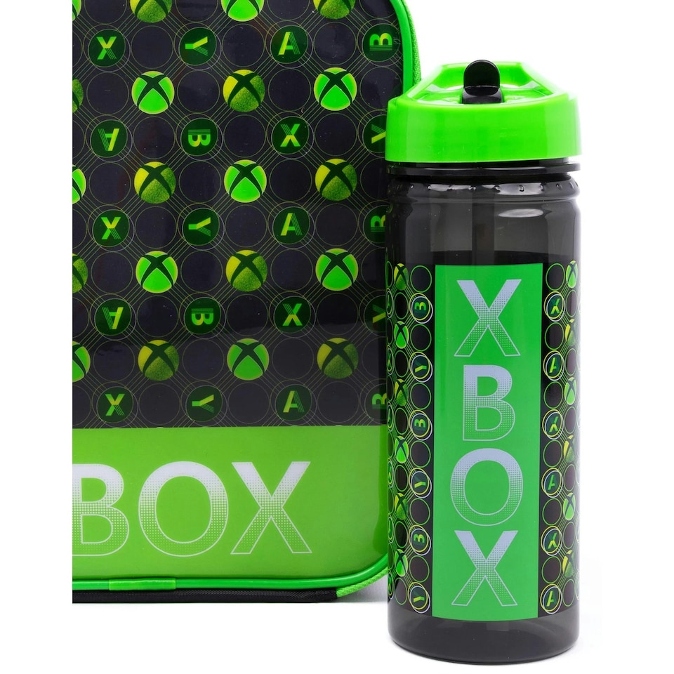 image 1 of Xbox Lunch Bag and Bottle (Pack of 5) - Black/Green - One Size