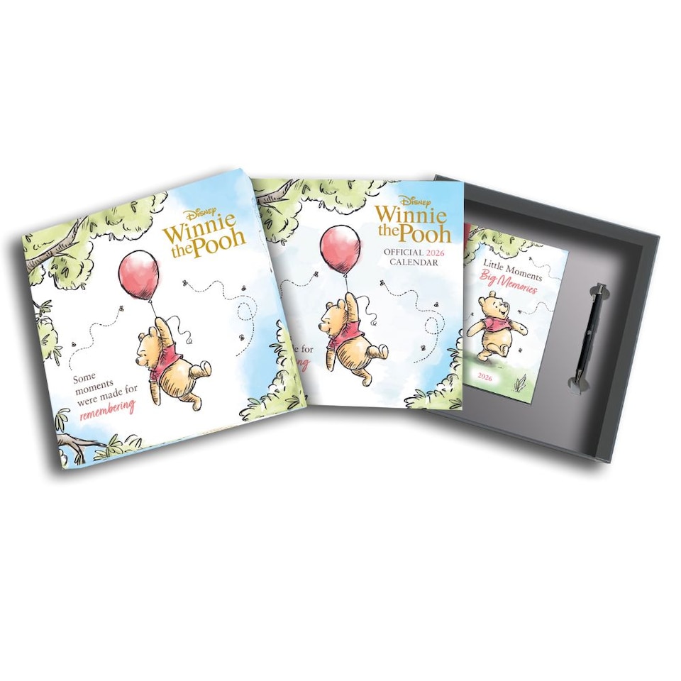 DISNEY WINNIE THE POOH 2026 CALENDAR AND DIARY GIFT BOX SET