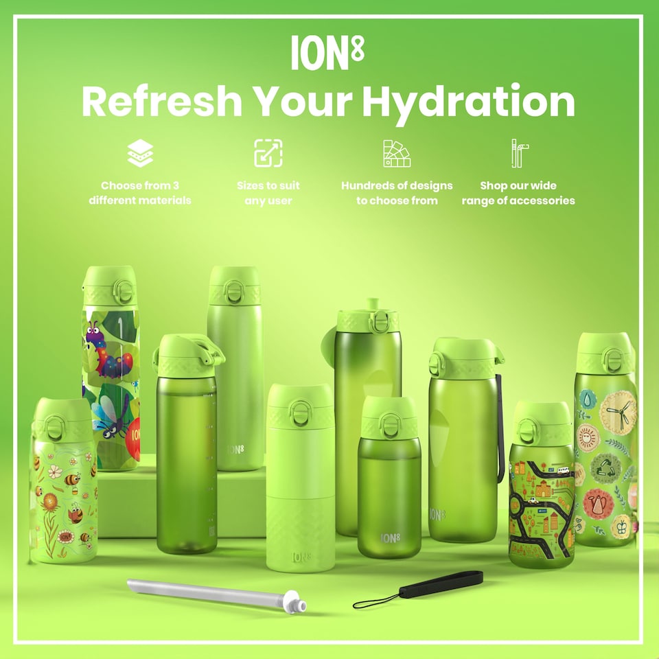 image 1 of Leak Proof Water Bottle, BPA Free, 750ml (24oz) | Green | Green | One Size