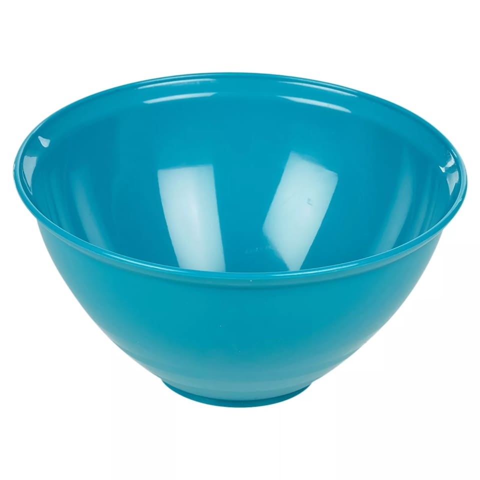 image 1 of 3 Pcs Durable Plastic Colourful Mixing Bowls Set Microwave and Dishwasher Safe | Multi | Teal