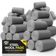 image 1 of 48pk Steel Wool Pads – Fine Grade 0 Metal Scourers for Polishing, Buffing, Rust Removal, Paint Prep & Cleaning Wood, Furniture & DIY