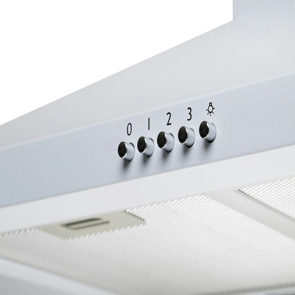 image 1 of SIA CHL60WH 60cm White Pyramid 3 Speed Chimney Cooker Hood Kitchen Extractor Fan