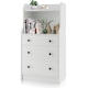 image 1 of COSTWAY 3 Drawer Dresser Utility Storage Organizer Modern Chest of Drawers with Shelves
