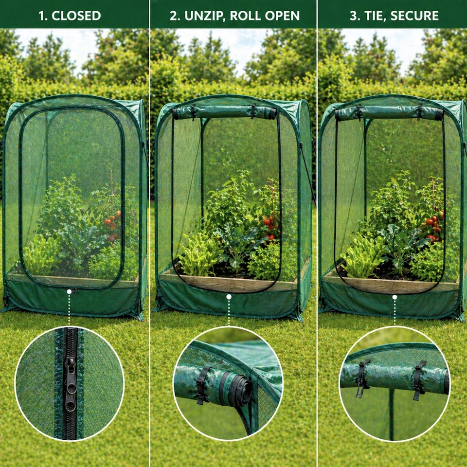 GardenSkill Pop Up Cabbage & Brassica Crop Cage Bird Net Pest ...