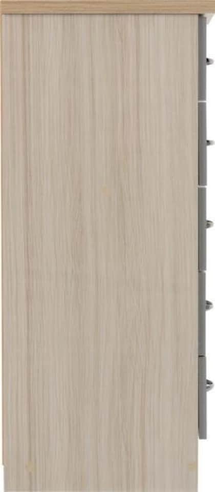 image 1 of Nevada 5 Drawer Narrow Chest Grey