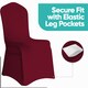image 8 of Chair Cover Spandex Polyester Stretch, Flat Dining Slipcovers - 10pcs