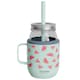 image 1 of Asobu Moonshine Mason Jar 475ml with Stainless Steel Insulated Sleeve & Handle Teal