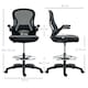 image 7 of Vinsetto Draughtsman Chair Mesh Chair w/ Adjustable Footrest Ring, Black