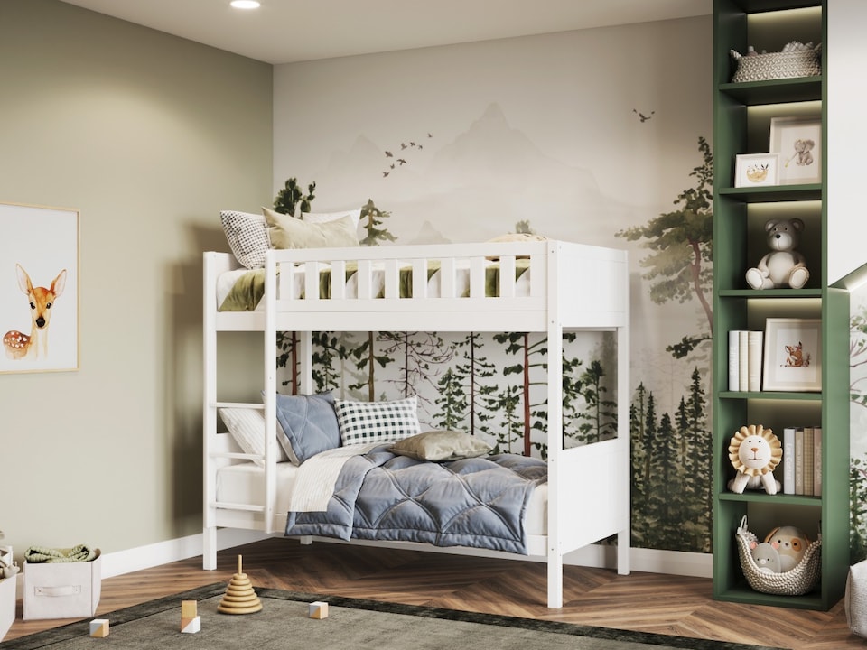 image 1 of Flair Bea Shorty Wooden Bunk Bed White