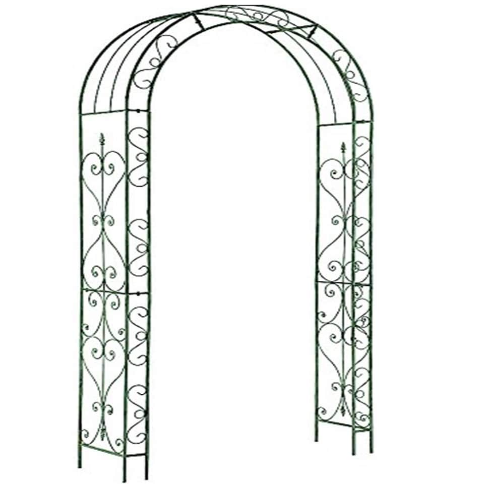 image 1 of Gr8 Garden Metal Garden Patio Loire Arch Arbour Archway Climbing Plant Trellis Black